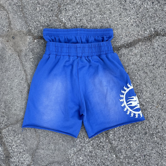 Blue Raspberry Double Waisted Shorts