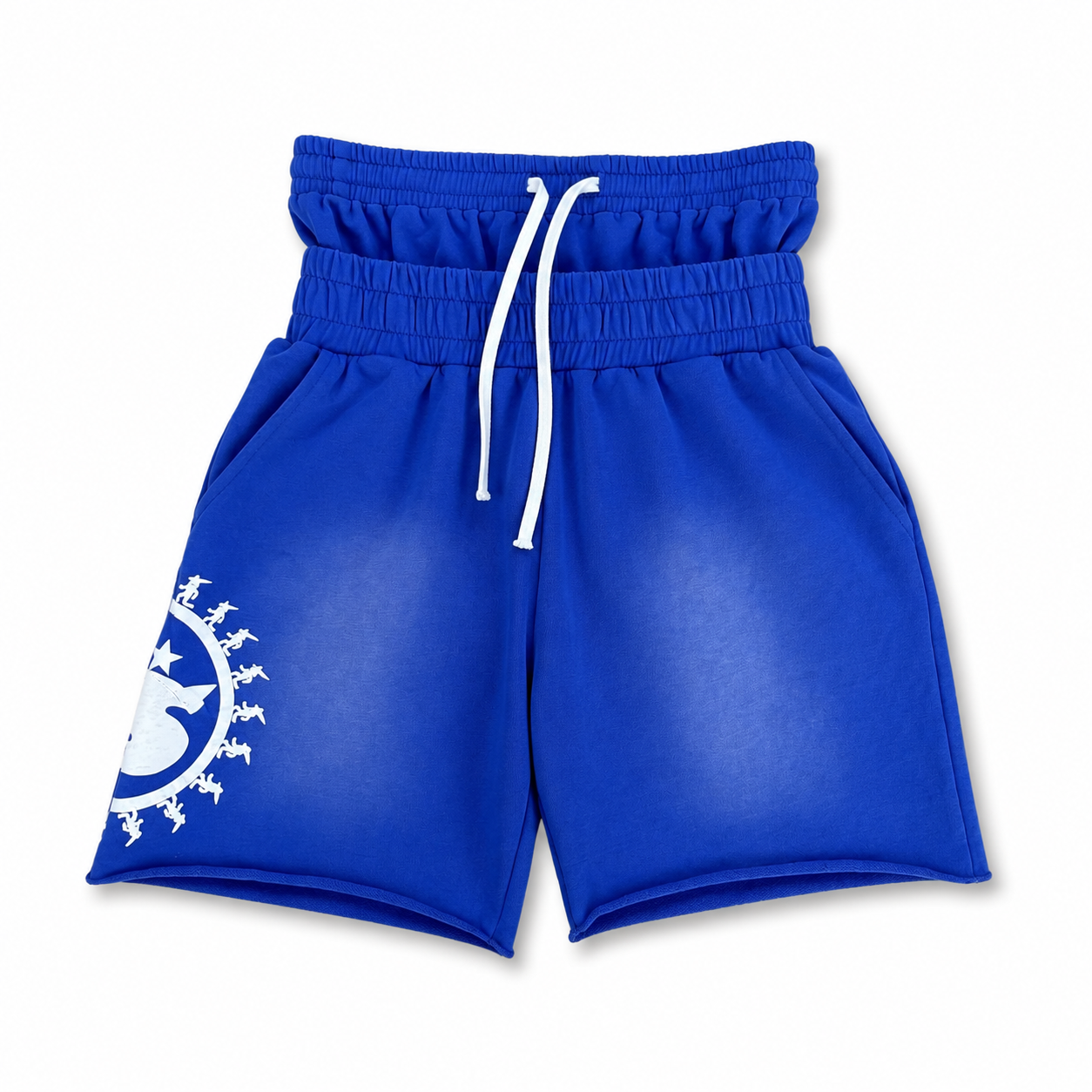 Blue Raspberry Double Waisted Shorts