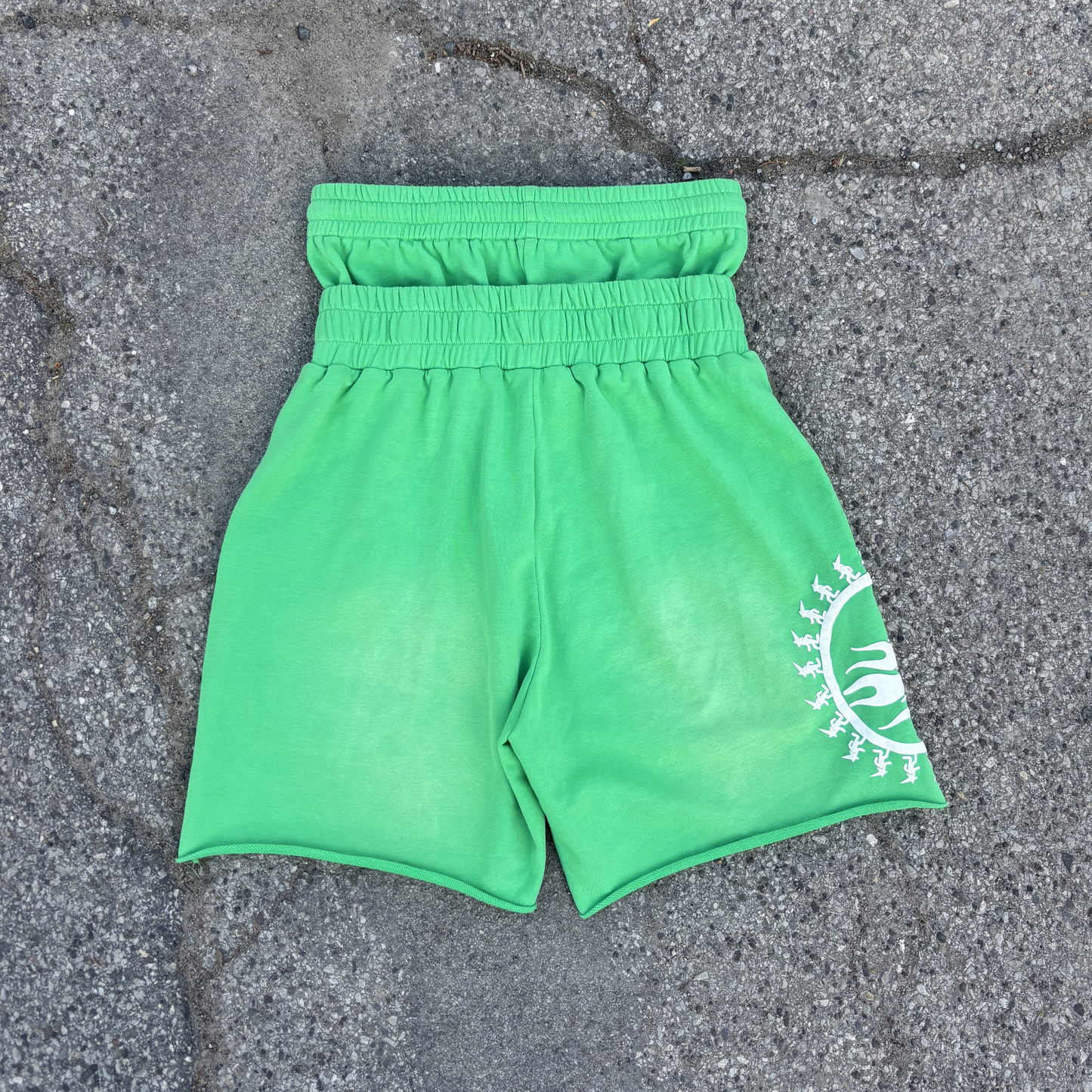 Green Apple Double Waisted Shorts
